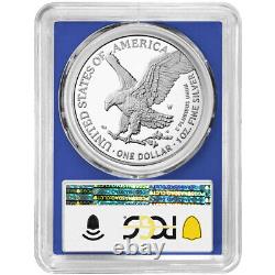 2023-W Proof $1 American Silver Eagle PCGS PR70DCAM FDOI West Point Label Blue F