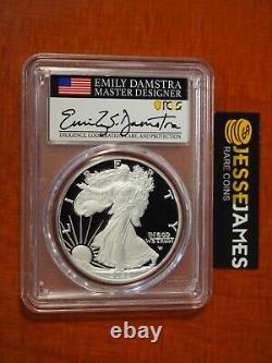 2023 W Proof Silver Eagle Pcgs Pr70 Dcam Emily Damstra Signed First Day Of Issue