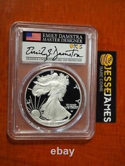 2023 W Proof Silver Eagle Pcgs Pr70 Dcam First Strike Emily Damstra Signed