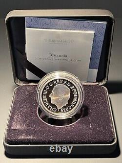 2024 Britannia UK Silver Proof 1 oz Coin Box & COA Mintage Of 3500! Serial 61