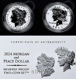 2024 MORGAN and PEACE REVERSE PROOF SILVER DOLLARS