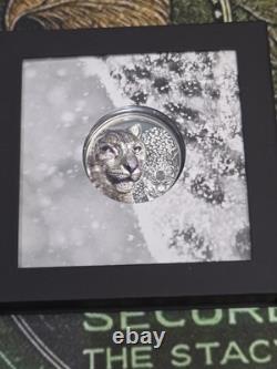 2024 Mongolia Wild Mongolia Snow Leopard 1 oz Silver Proof Coin