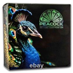 2024 Niue 1 oz Silver Proof Peacock Gold Gilded