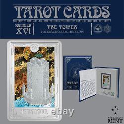 2024 Niue Tarot Card XVI. The Tower 1 oz Silver Colorized Proof Coin