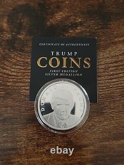 2024 President Trump First Edition 99.9% One Ounce Silver Proof Coin Medallion