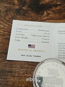 2024 President Trump First Edition 99.9% One Ounce Silver Proof Coin Medallion