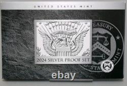 2024 S 10 Coin SILVER Proof Set with Box & COA, Sold Out@ Mint Hot