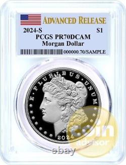 2024 S $1 Proof Morgan & Peace Dollar 2 Coin Set PCGS PR70 DCAM Advanced Release