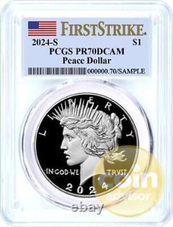 2024 S $1 Proof Morgan & Peace Dollar 2 Coin Set PCGS PR70 DCAM First Strike