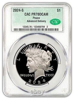 2024-S (PR70) Proof Morgan & Peace Dollar (2 Coin) CACG Advanced Delivery AD CAC