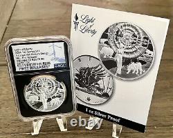 2024 Samoa $2 1oz Silver NGC PF70 Enhanced Reverse Proof Light of Liberty Coin