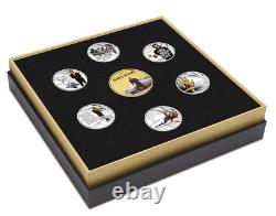 2024 Tuvalu James Bond Sean Connery 4 oz Silver Proof Seven Coin Collection