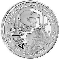 2024 UK Britannia and Liberty 1oz Silver Proof £2 Coin (OGP/COA)