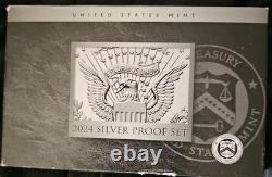 2024-s Silver Proof Set? Full 10 Coin Set? Us Mint Ogp Box & Coa