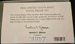 2024-s Silver Proof Set? Full 10 Coin Set? Us Mint Ogp Box & Coa