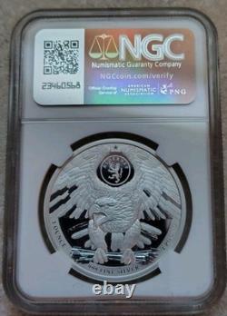 2025 1 oz Silver Proof Jody Clark Lady Liberty Eagle HR NGC REV PF70 FR Alderney