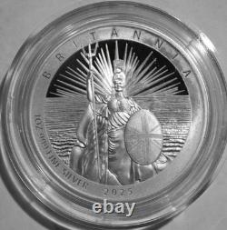 2025 BRITANNIA 2 POUNDS CHARLES III 1oz SILVER PROOF COIN OGP DISPLAY BOX & COA