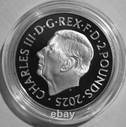 2025 BRITANNIA 2 POUNDS CHARLES III 1oz SILVER PROOF COIN OGP DISPLAY BOX & COA