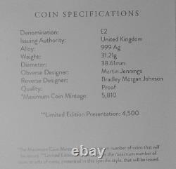 2025 BRITANNIA 2 POUNDS CHARLES III 1oz SILVER PROOF COIN OGP DISPLAY BOX & COA