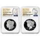 2025-S Proof $1 Morgan and Peace Silver Dollar 2pc Set NGC PF70UC FDI Morgan