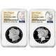 2025-S Proof $1 Morgan and Peace Silver Dollar 2pc Set NGC PF70UC FR Morgan