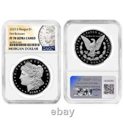 2025-S Proof $1 Morgan and Peace Silver Dollar 2pc Set NGC PF70UC FR Morgan