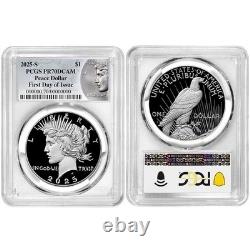 2025-S Proof $1 Morgan and Peace Silver Dollar 2pc Set PCGS PR70DCAM FDOI