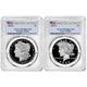 2025-S Proof $1 Morgan and Peace Silver Dollar 2pc Set PCGS PR70DCAM FDOI Flag