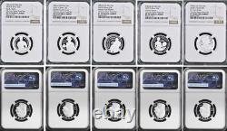 2025 S Silver Proof Complete 9 Coins Set NGC PF70 Ultra Cameo TU