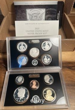 2025 S US Mint ANNUAL 10 Coin SILVER Proof Set with Box, COA