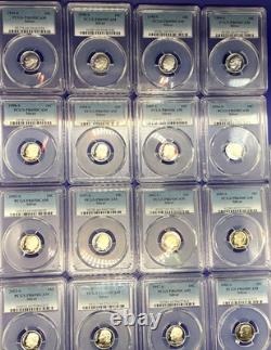 20 90% SILVER Dime Proof Coins PCGS ONLY PR69DCAM + PCGS Hard Storage Box
