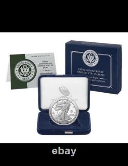 250th Anniversary US Army American Eagle 1 Ounce Silver Proof Coin INHAND SEALED