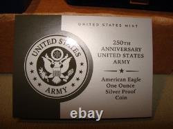 250th Anniversary US Army American Eagle One Ounce Silver Proof Coin