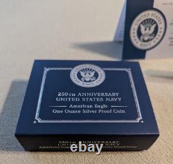 250th Anniversary United States Navy American Eagle One Ounce Silver Proof Coin