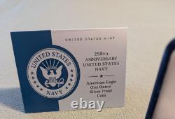 250th Anniversary United States Navy American Eagle One Ounce Silver Proof Coin