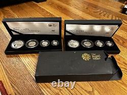 2 SETS! 2012 UK Britannia 4 Coin Silver Proof Set. 999 Fine 2 of only 2600 made