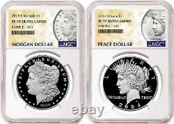 2 coin set 2024 morgan and peace proof silver dollars ngc pf 70 uc Presale