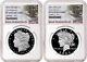 2 coin set 2024 morgan peace proof silver dollars ngc pf 69 uc first releases sf