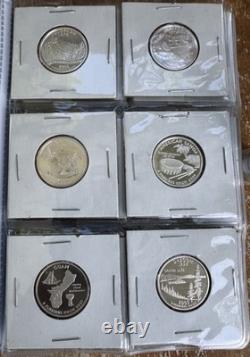 36 Silver Proof State Quarters + 4 x 60s Quarters + Roll UNC Silver Dimes 90%