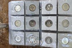 36 Silver Proof State Quarters + 4 x 60s Quarters + Roll UNC Silver Dimes 90%