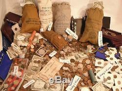 40 Pc. Estate Lot- Coins, Currency, Silver Bars, Gold, Proofs, Stamps, Etc