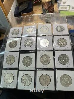 40 Silver 1960's mix Kennedy Unc. And Proof Half Dollars 50c Lot of (15) coins
