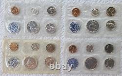 4 U. S. Mint Proof Set Coins 1960, 1961, 1963, 1964 Silver