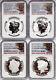 4 coin set 2023 morgan peace silver dollars ngc pf rp 70 first day sf in hand