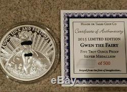 5 Oz. 999 Pure Silver Proof Gwen The Fairy Round Coin Bullion