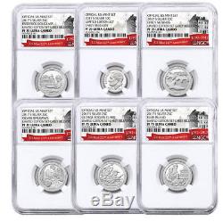 6-Coin 2017-S Limited Edition Silver Proof Set NGC PF70 ER 225th Annv SKU51981