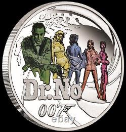 7-COIN-SET JAMES BOND 007 SEAN CONNERY COLLECTION 6x0.5+1=4oz SILVER PROOF 2024