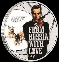 7-COIN-SET JAMES BOND 007 SEAN CONNERY COLLECTION 6x0.5+1=4oz SILVER PROOF 2024