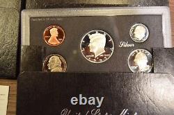 8 U. S. Mint SILVER Proof Set 5 Coins In U. S. Mint Holder With COA