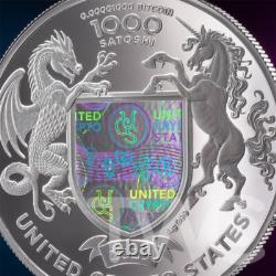 American Buffalo 1 oz Proof Silver Coin 0.00001 Bitcoin UCS 2025